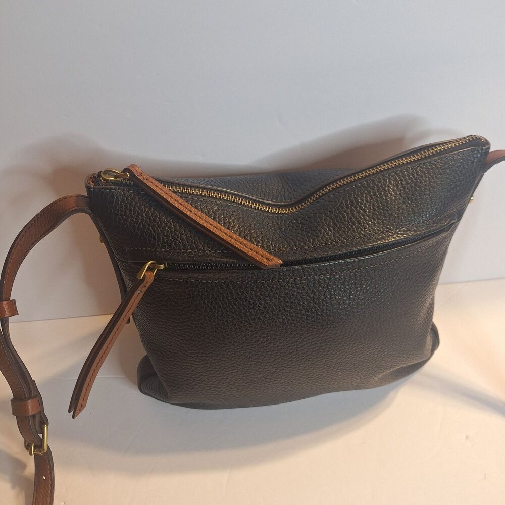 Fossil Two Tone Women's Pebble Leather Crossbody Handbag - Picture 5 of 14